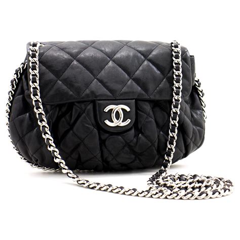 authentic chanel chain around bag|chanel shoulder bag with chain.